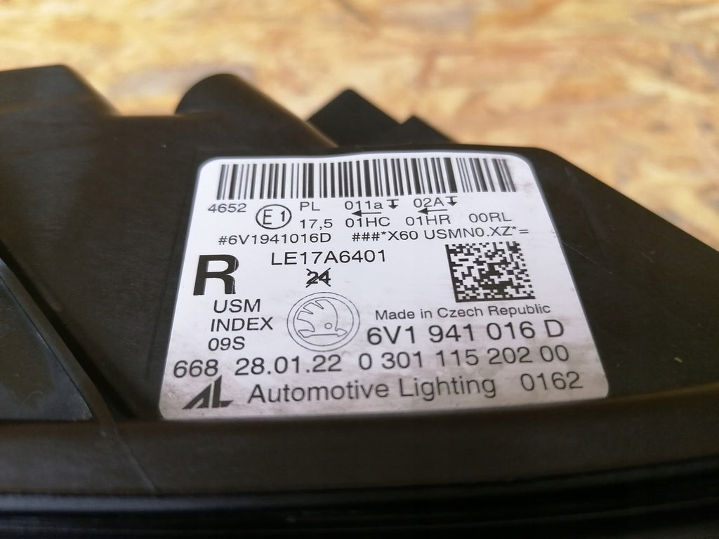 Frontscheinwerfer Skoda Fabia III 6V1941016D LED Rechts Scheinwerfer Headlight SCH1580601202mb