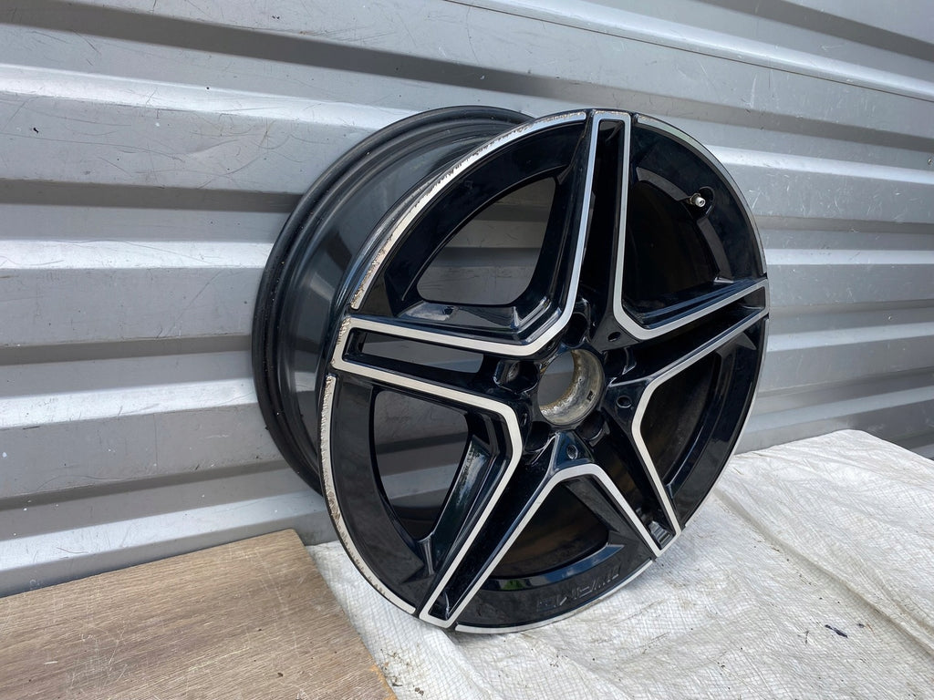 1x Alufelge 18 Zoll 7.5" 5x112 49ET Glanz Schwarz A1774011500 Mercedes-Benz