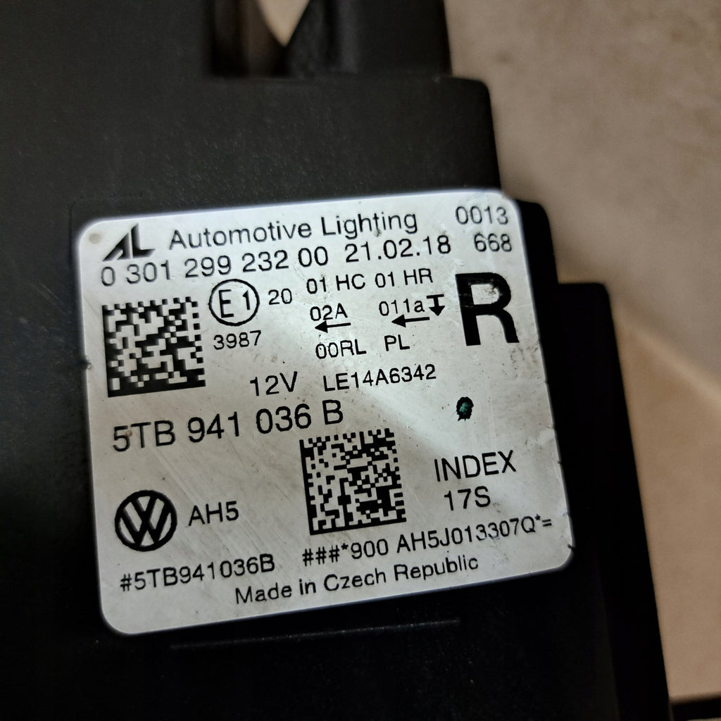 Frontscheinwerfer VW Touran 5TB941036B LED Rechts Scheinwerfer Headlight