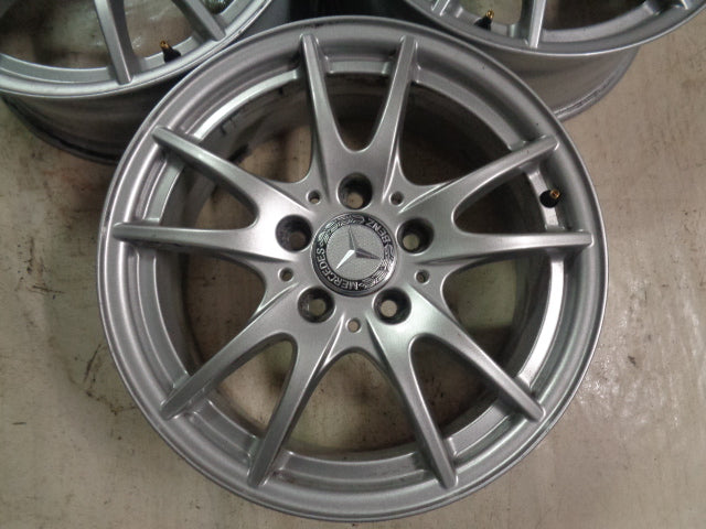 4x Alufelge 16 Zoll 6.5" 5x112 49ET Glanz Silber A2464010800 Mercedes-Benz FEL3829578498lg