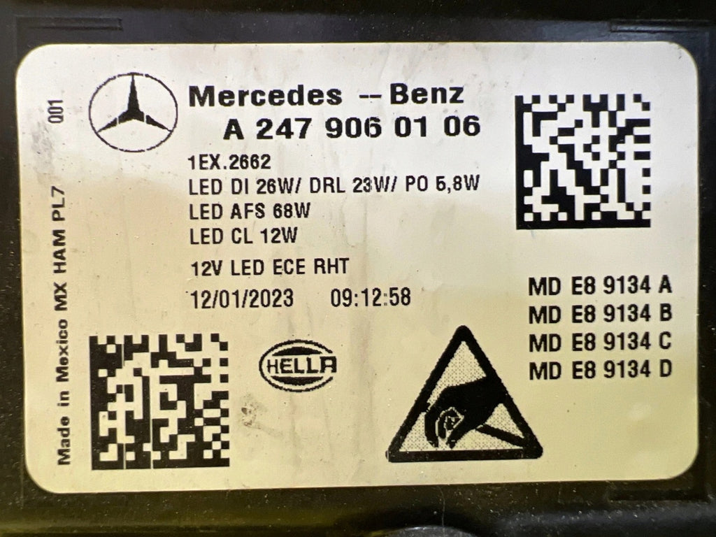 Frontscheinwerfer Mercedes-Benz W247 A247906010 LED Links Scheinwerfer Headlight SCH1763745336at