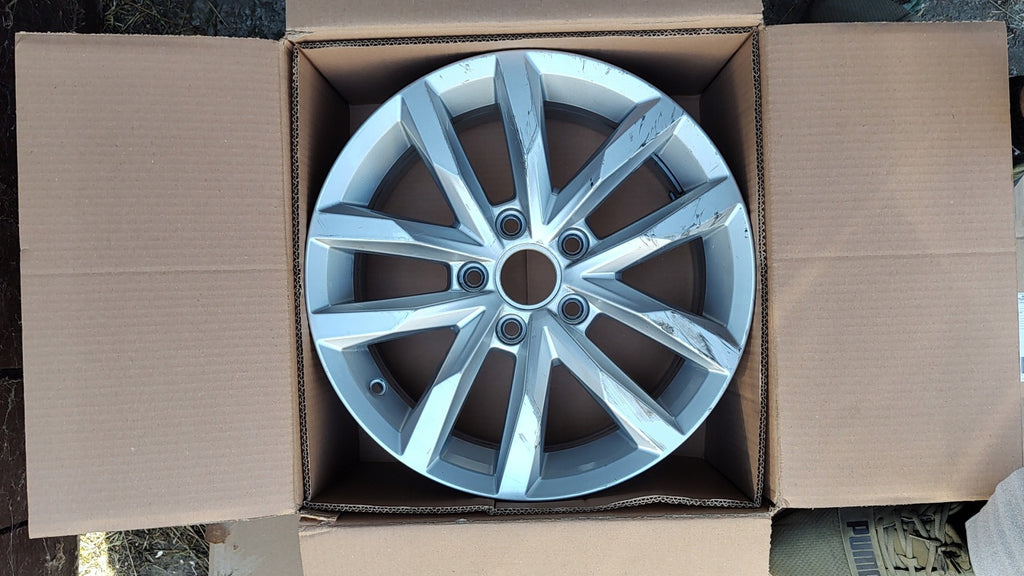 1x Alufelge 16 Zoll 6.5" 5x112 41ET Glanz Silber 3G0601025BM VW Rim Wheel FEL4803978691jv
