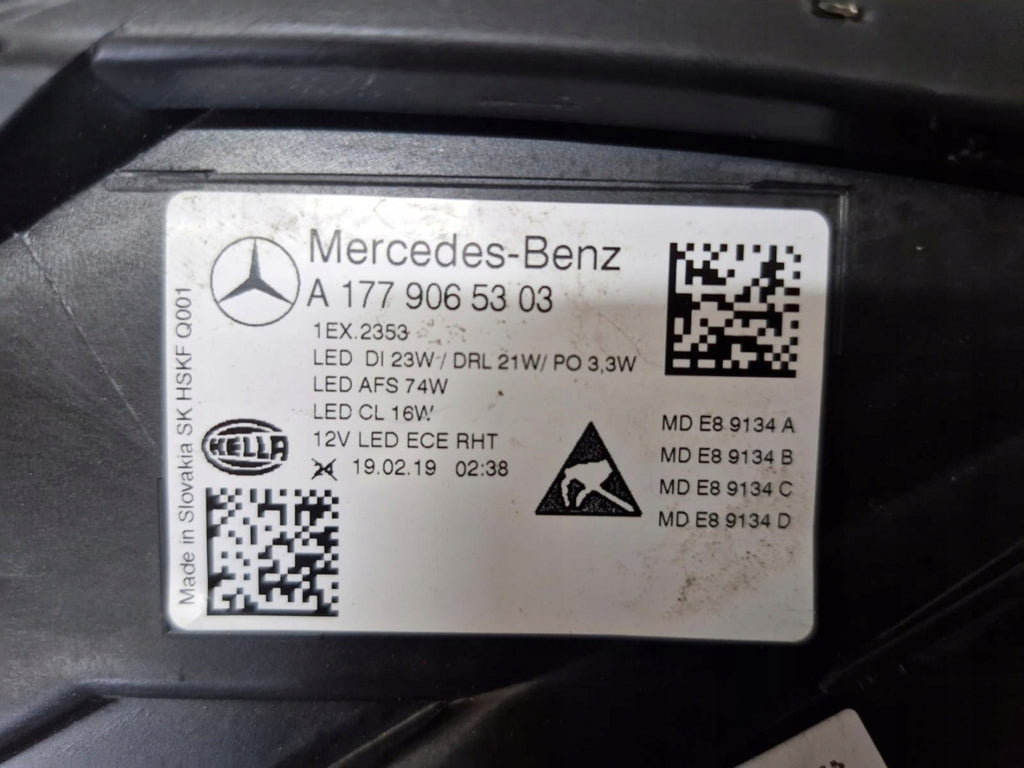 Frontscheinwerfer Mercedes-Benz W177 A1779065303 Links Scheinwerfer Headlight SCH6060312251zh