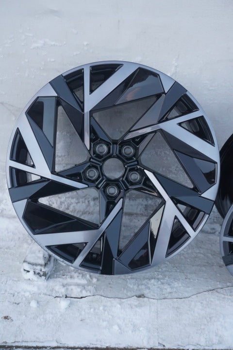 1x Alufelge 19 Zoll 7.5" 5x114.3 35ET Glanz Schwarz 403007989 Alpine II Captur FEL9098724499kg