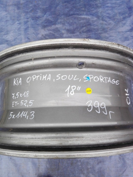 1x Alufelge 18 Zoll 7.5" 5x114.3 52 5ET 52910D6310 Kia Sportage Optima Rim Wheel FEL9053762253am