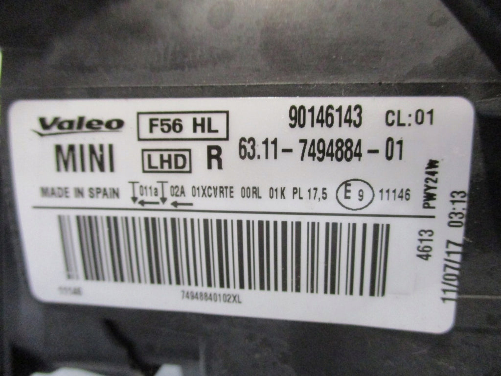 Frontscheinwerfer Mini F56 F55 7494883 7494884 Full LED Rechts oder Links SCH9088979357ph