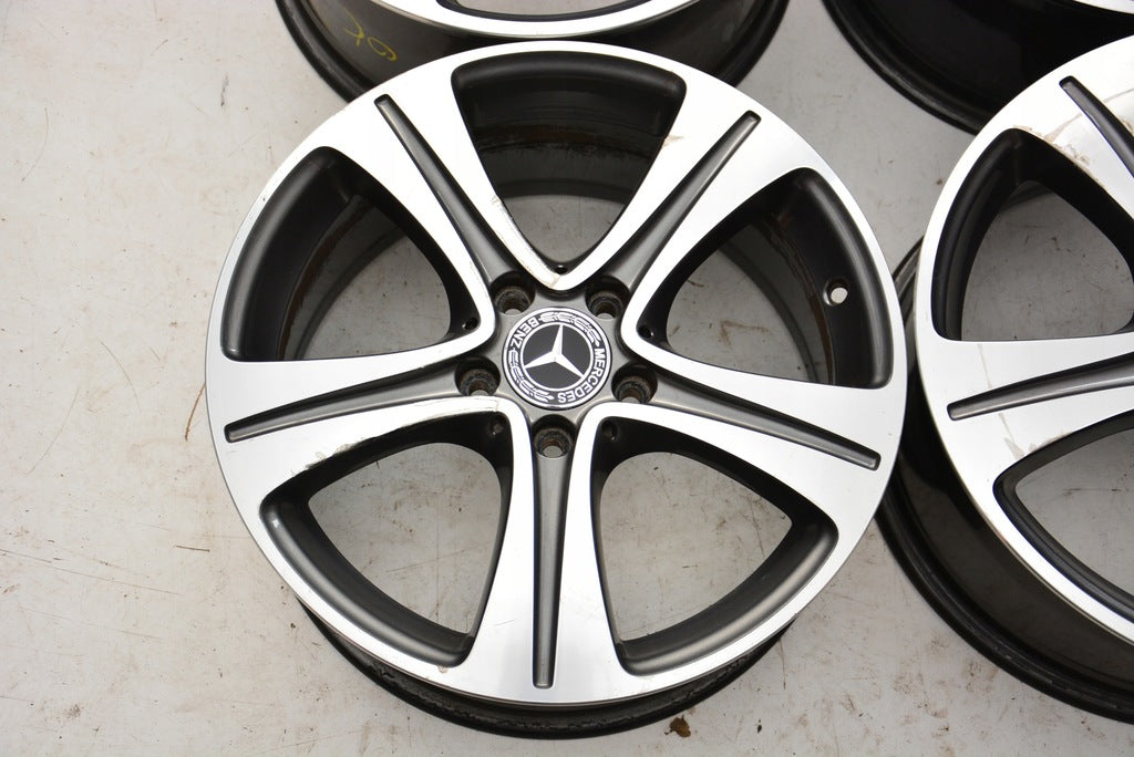 4x Alufelge 17 Zoll 7.5" 5x112 40ET Glanz Silber A2134011200 Mercedes-Benz FEL9634271139bo