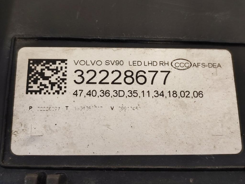 Frontscheinwerfer Volvo S90 V90 32228677 LED Rechts Scheinwerfer Headlight SCH9315518025bm