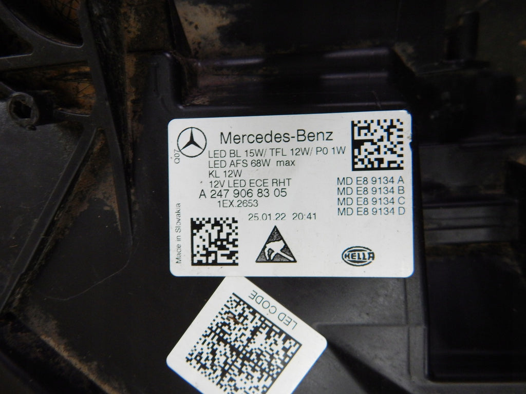 Frontscheinwerfer Mercedes-Benz W247 A2479068305 Links Scheinwerfer Headlight SCH2587155252ug