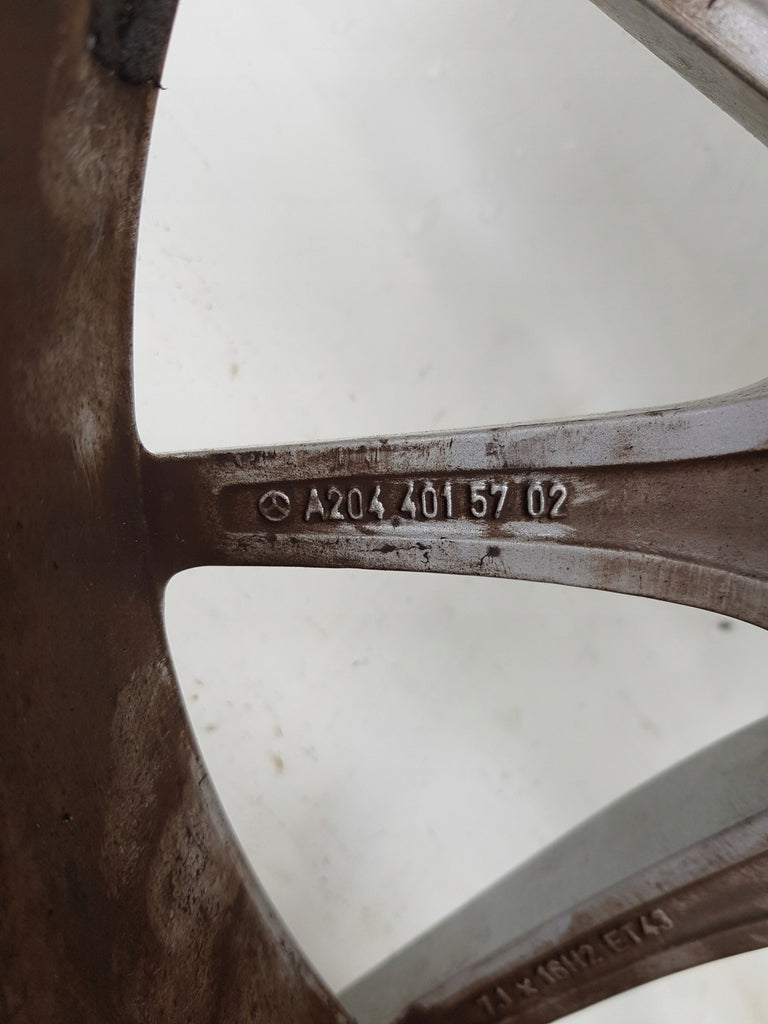 1x Alufelge 16 Zoll 7.0" 5x112 43ET Glanz Silber A2044015702 Mercedes-Benz W204