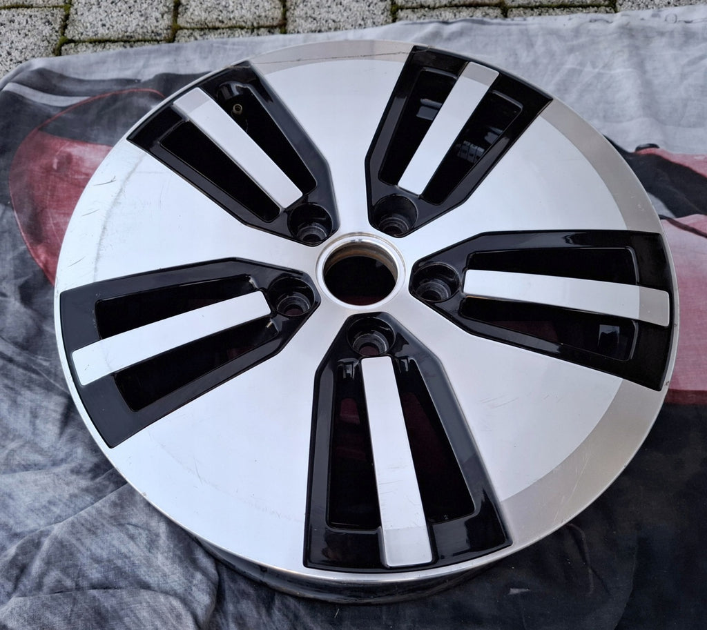 1x Alufelge 16 Zoll 6.5" 5x112 46ET Glanz Silber 5GE601025 VW I Rim Wheel FEL9799797000qw