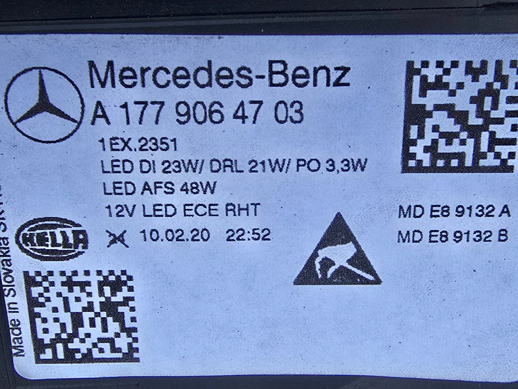 Frontscheinwerfer Mercedes-Benz W177 A1779064703 Links Scheinwerfer Headlight SCH1553206086ni