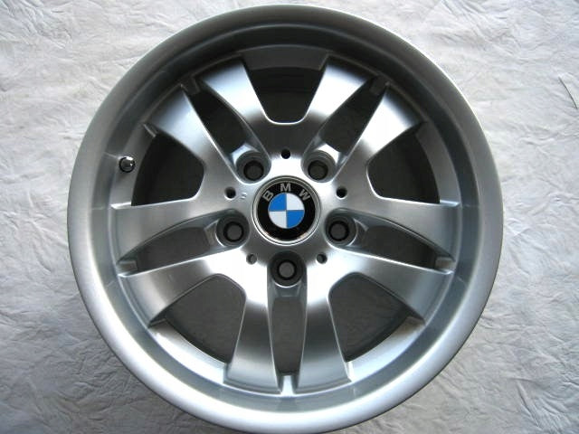 1x Alufelge 16 Zoll 7.0" 5x120 34ET Glanz Silber 6765762 BMW E46 E91 E90