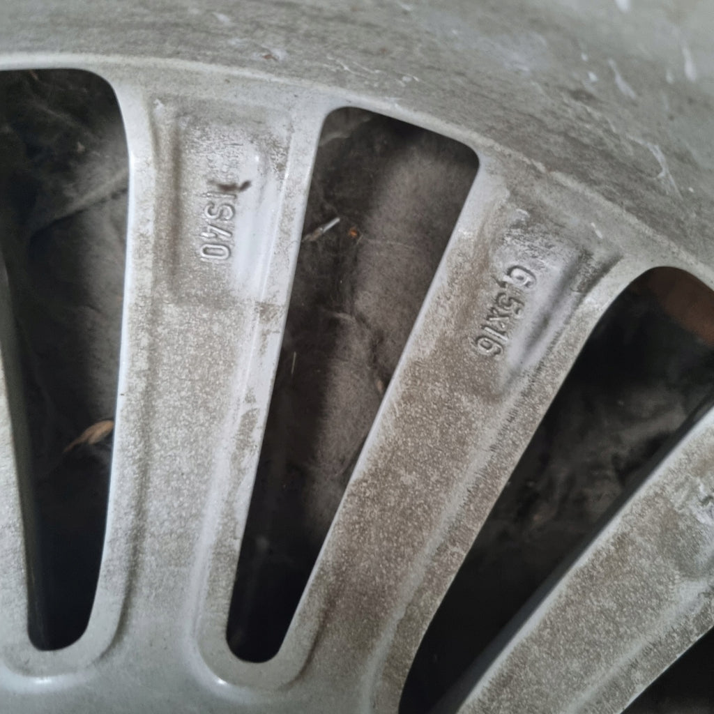 1x Alufelge 16 Zoll 6.5" 4x100 40ET Glanz Silber OP071 Opel Corsa Rim Wheel