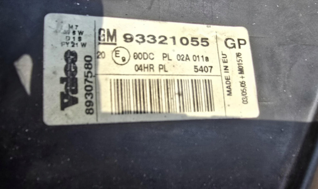 Frontscheinwerfer Opel Meriva A 93321055 89307580 Xenon Rechts Headlight SCH6617144274xa