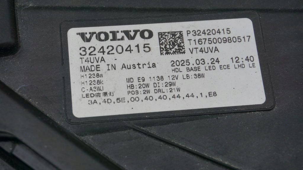 Frontscheinwerfer Volvo Xc40 32420415 LED Links Scheinwerfer Headlight SCH9980736208hg