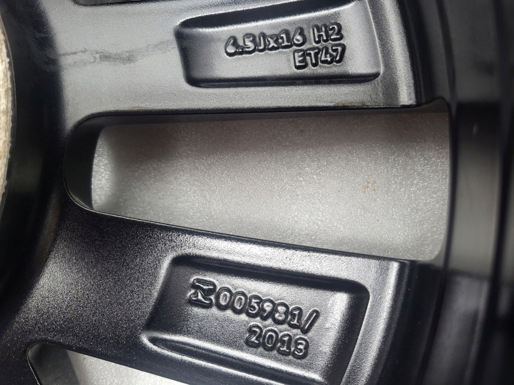 1x Alufelge 16 Zoll 6.5" 5x100 47ET Glanz Schwarz 2G0601025T VW Rim Wheel FEL5691929923jk