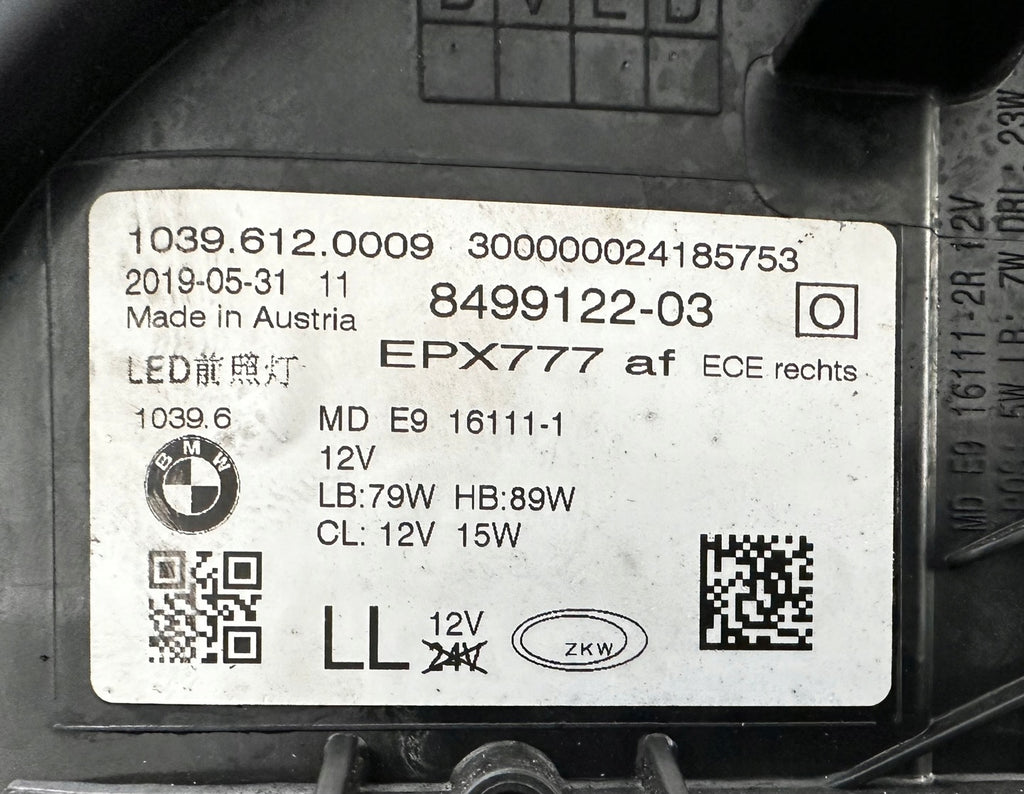 Frontscheinwerfer BMW 5 G31 G30 8499122-03 LED Ein Stück (Rechts oder Links) SCH6694262553iu