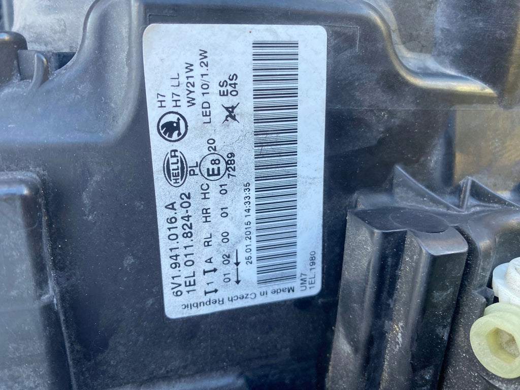 Frontscheinwerfer Skoda Fabia 6V1941016A 1EL01182402 Rechts Headlight