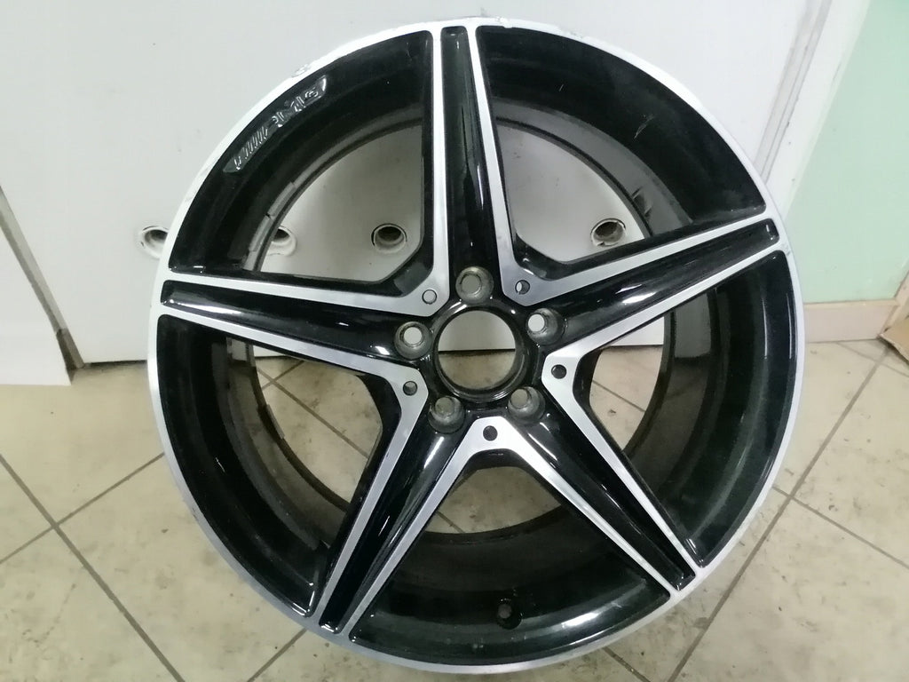 1x Alufelge 18 Zoll 8.5" 5x112 49ET Schwarz A2054011200 Mercedes-Benz Amg