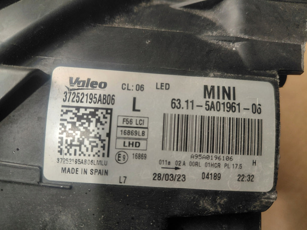 Frontscheinwerfer Mini F56 F55 5A01961 LED Links Scheinwerfer Headlight SCH7108250169zb