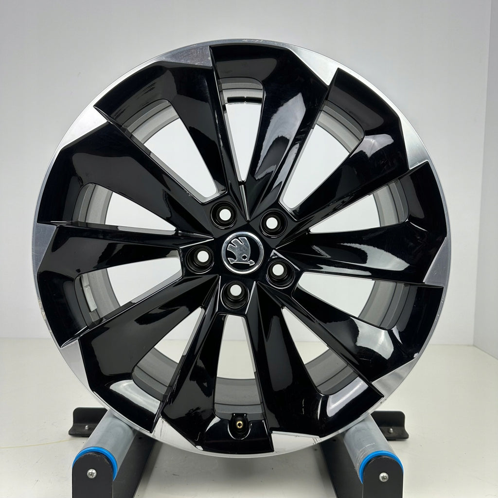 1x Alufelge 19 Zoll 8.0" 5x112 44ET Glanz Schwarz 3V0601025S Skoda Superb I FEL6241158897gi