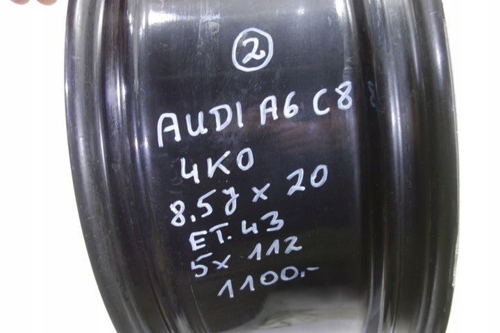 1x Alufelge 20 Zoll 8.5" 5x112 43ET 4K0601025AD Audi A6 C8 Rim Wheel FEL7595993430ow