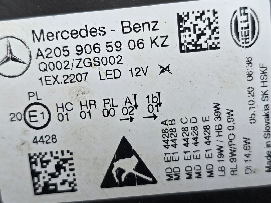 Frontscheinwerfer Mercedes-Benz W205 A2059065906KZ Links Scheinwerfer Headlight SCH6323532801xx