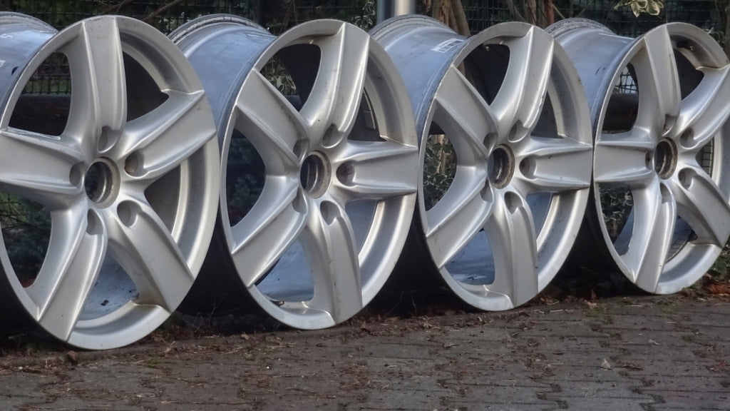 4x Alufelge 18 Zoll 7.0" 5x130 53ET Silber 4F0601025D Ac Q7 Rim Wheel FEL9032403028lu