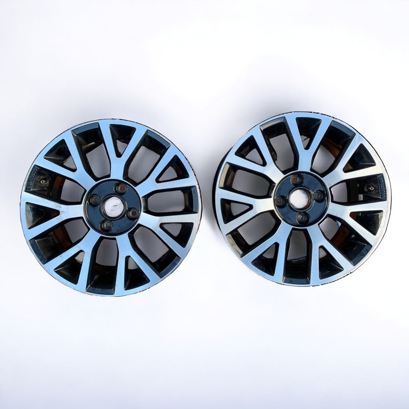 1x Alufelge 16 Zoll 6.0" 4x100 43ET Glanz Schwarz 1S0071496 VW Up Rim Wheel