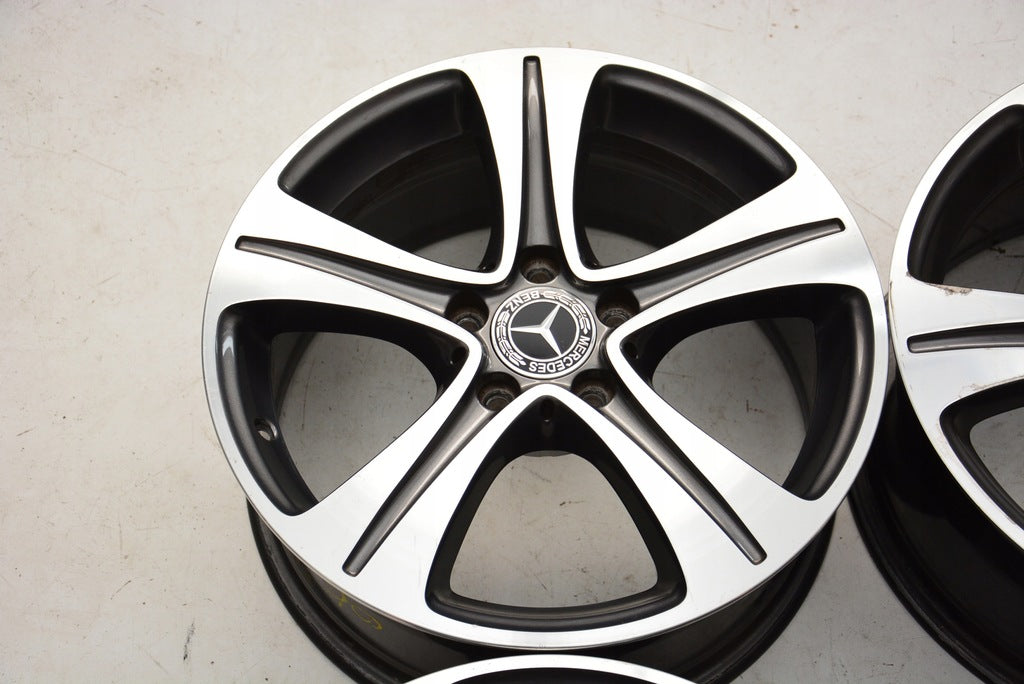 4x Alufelge 17 Zoll 7.5" 5x112 40ET Glanz Silber A2134011200 Mercedes-Benz FEL9634271139bo