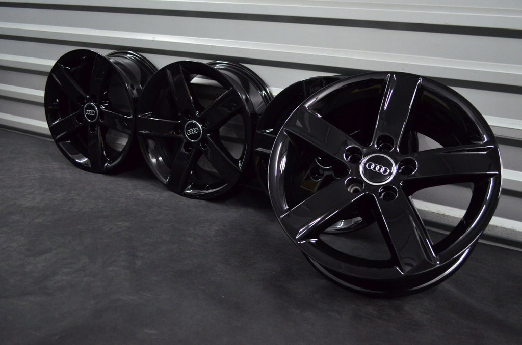 4x Alufelge 16 Zoll 7.0" 5x112 46ET Schwarz 8K0071496 Audi B6 B7 I Rim Wheel FEL1284471062so