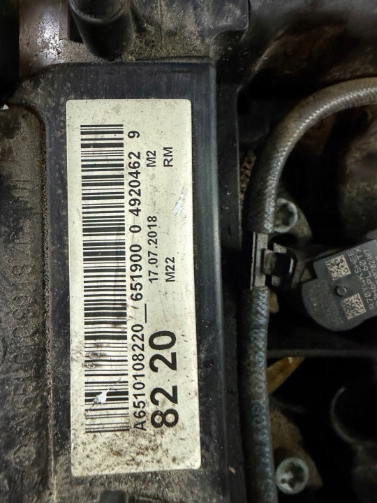 Motor Mercedes-Benz W176 W246 OM651930 2.2 CDI 165TKm Diesel Engine Unkomplett MOT4463371626zf