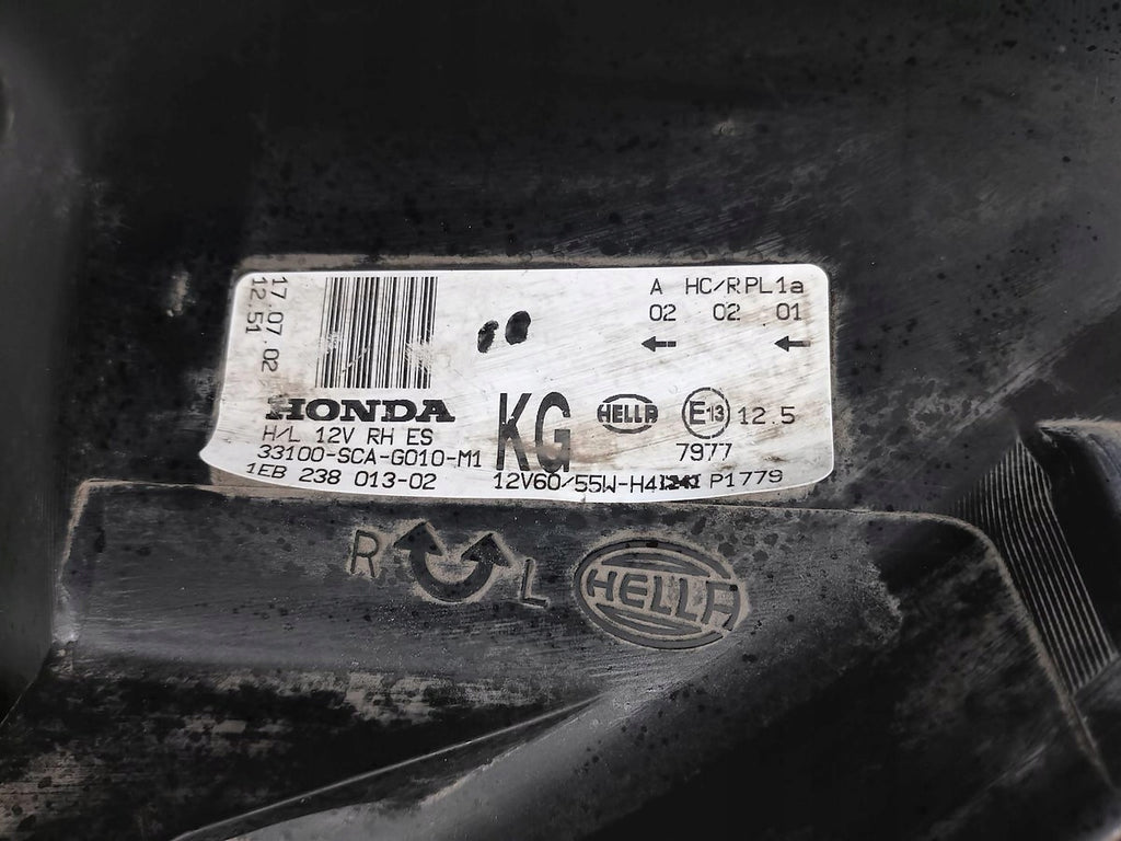 Frontscheinwerfer Honda Cr-V II 33100-SCA-G010-M1 1EB238013-02 Rechts Headlight SCH5662132217zv
