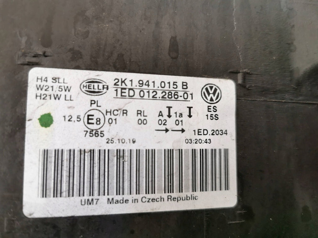 Frontscheinwerfer VW Caddy 2K1941015B Links Scheinwerfer Headlight SCH8473089594is