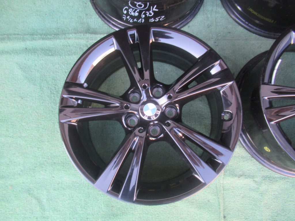 4x Alufelge 17 Zoll 7.5" 5x112 52ET Glanz Schwarz 6866673 BMW X1 F48 Rim Wheel FEL3528319313xx