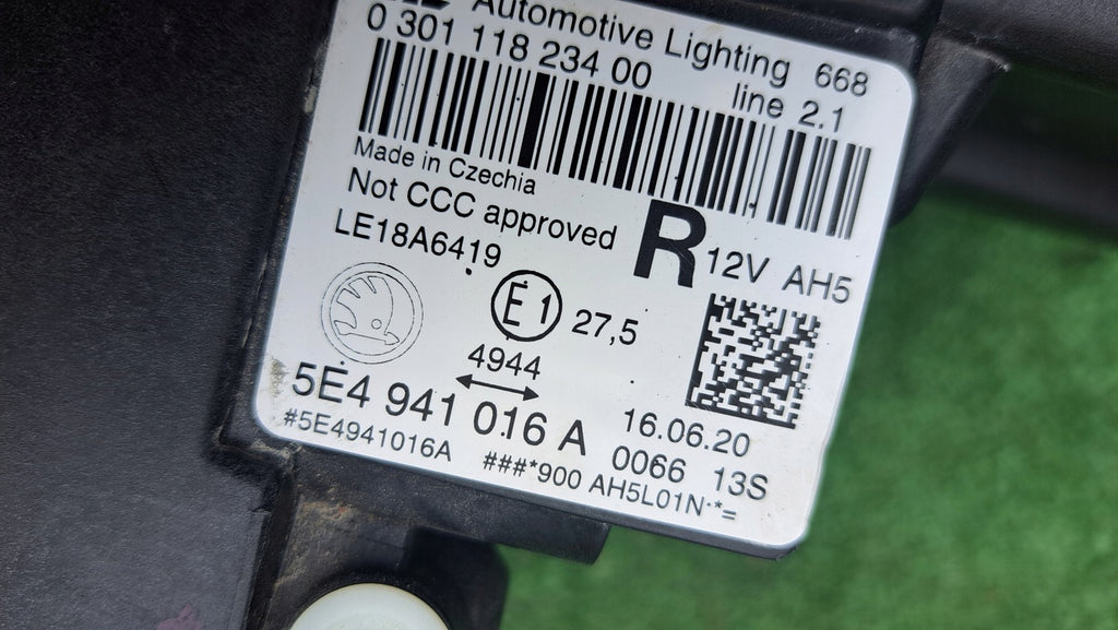 Frontscheinwerfer Skoda Octavia 5E4941016A LED Rechts Scheinwerfer Headlight SCH6030295574ed