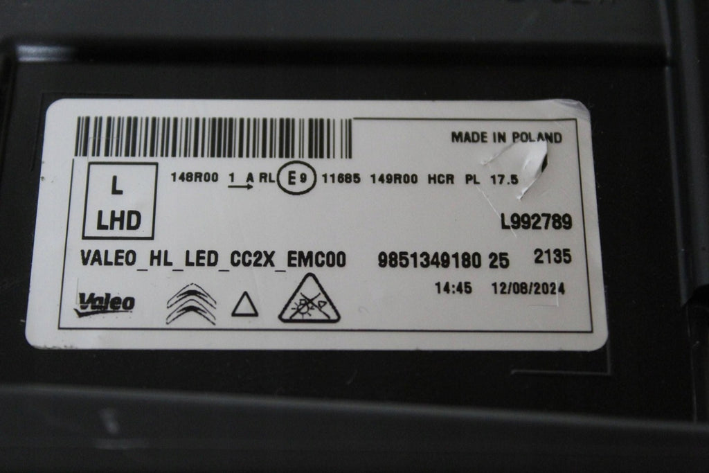 Frontscheinwerfer Citroën C3 I 9851349180 Links Scheinwerfer Headlight SCH9277498814kd