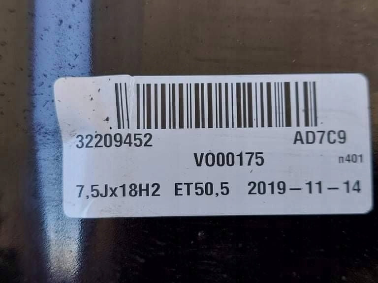 1x Alufelge 18 Zoll 32209452 Volvo Xc60 Rim Wheel FEL1321282666pq