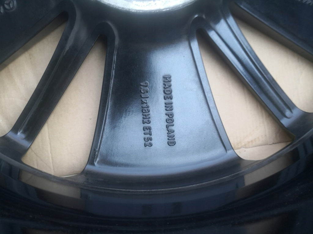 1x Alufelge 18 Zoll 7.5" 5x112 52ET Glanz Schwarz A2464011800 Mercedes-Benz W246 FEL9105743773ax