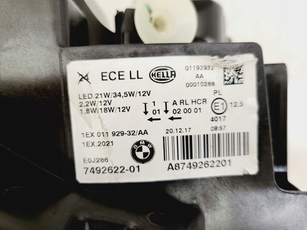 Frontscheinwerfer BMW 1 F20 7492621 7492622 Rechts Scheinwerfer Headlight