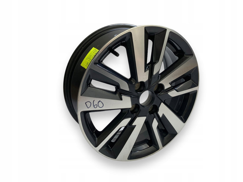 1x Alufelge 16 Zoll 6.0" 4x100 50ET Schwarz 403005FA1B Nissan Micra K14