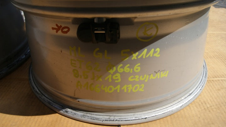 4x Alufelge 19 Zoll 8.5" 5x112 62ET Glanz Silber A1664011702 Mercedes-Benz W166 FEL1080074100ux