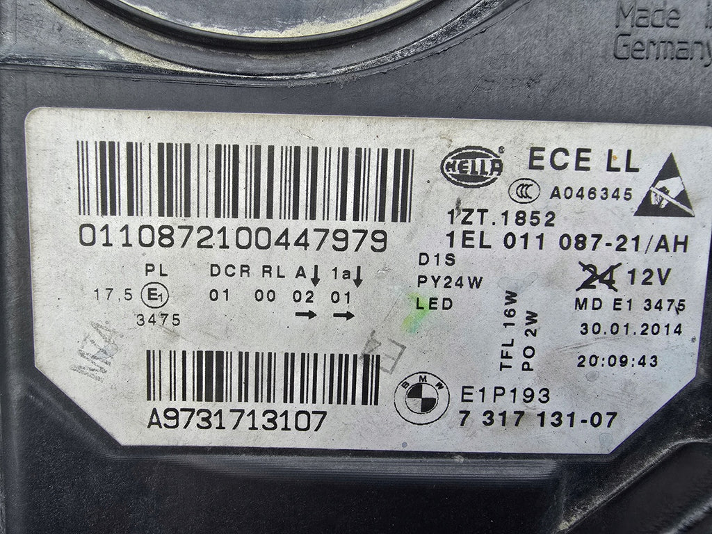 Frontscheinwerfer BMW 5 F11 F10 1EL011087-21 Bi-Xenon Links Headlight SCH4918602821pv