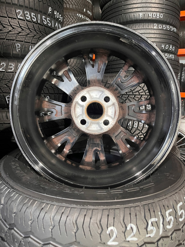 1x Alufelge 15 Zoll 5.0" 4x100 39ET Glanz Schwarz 426110DJ10 Toyota Aygo FEL5010872398wi