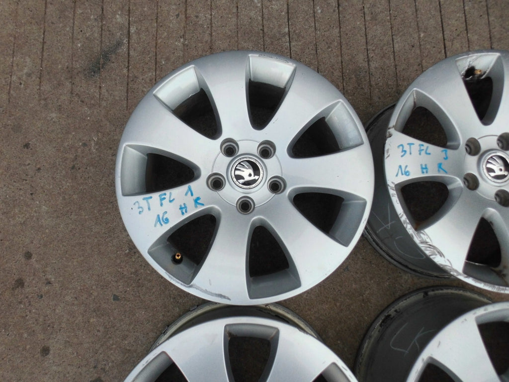 4x Alufelge 16 Zoll 6.5" 5x112 46ET 3T0601025 Skoda Superb I Rim Wheel FEL8359283718sy