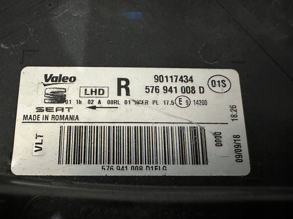 Frontscheinwerfer Seat Ateca 576941008D Full LED Rechts Scheinwerfer Headlight