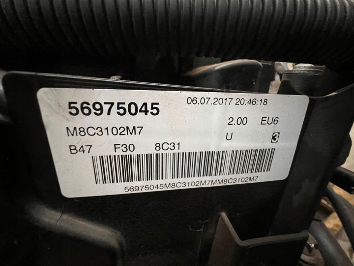Motor BMW F36 F10 F30 F32 B47D20A 2.0 181PS 135kW 150TKm 2018 Diesel Komplett MOT9504916253bg