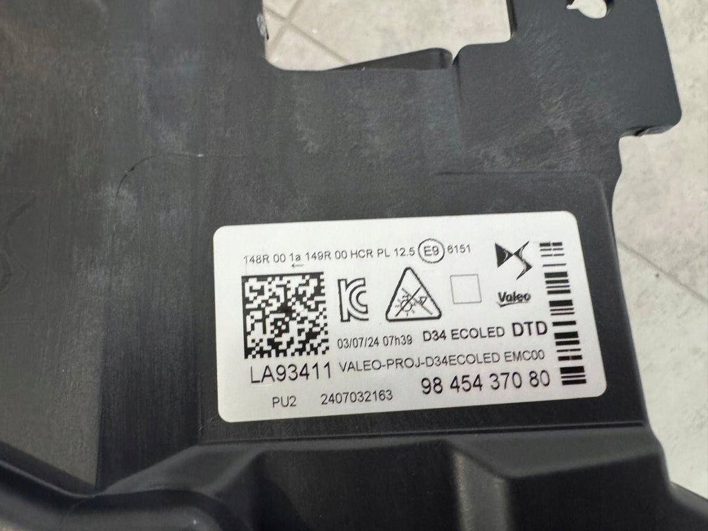 Frontscheinwerfer Citroën Ds 9845437180 9845437080 Ein Satz Headlight SCH7874913595iz