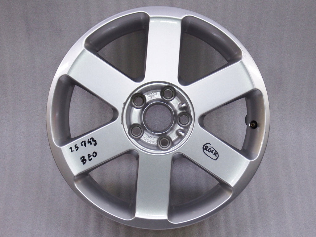 1x Alufelge 17 Zoll 7.5" 5x112 45ET Glanz Silber 8E0601025J Audi A4 B6 B7